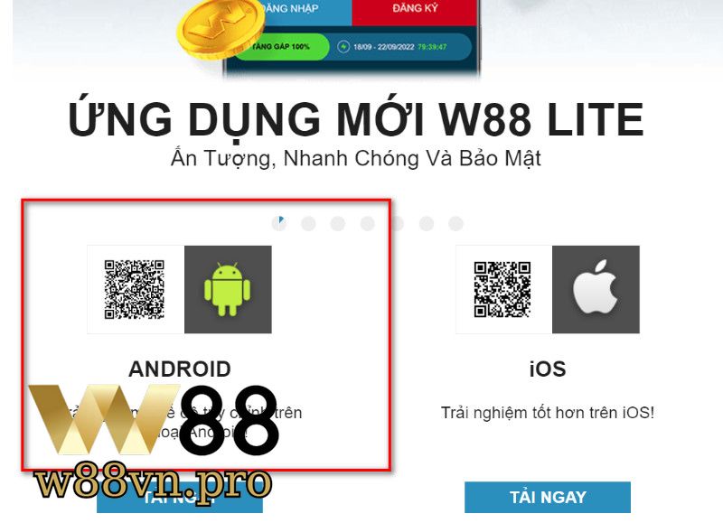 Tải App W88 Về Điện Thoại Android